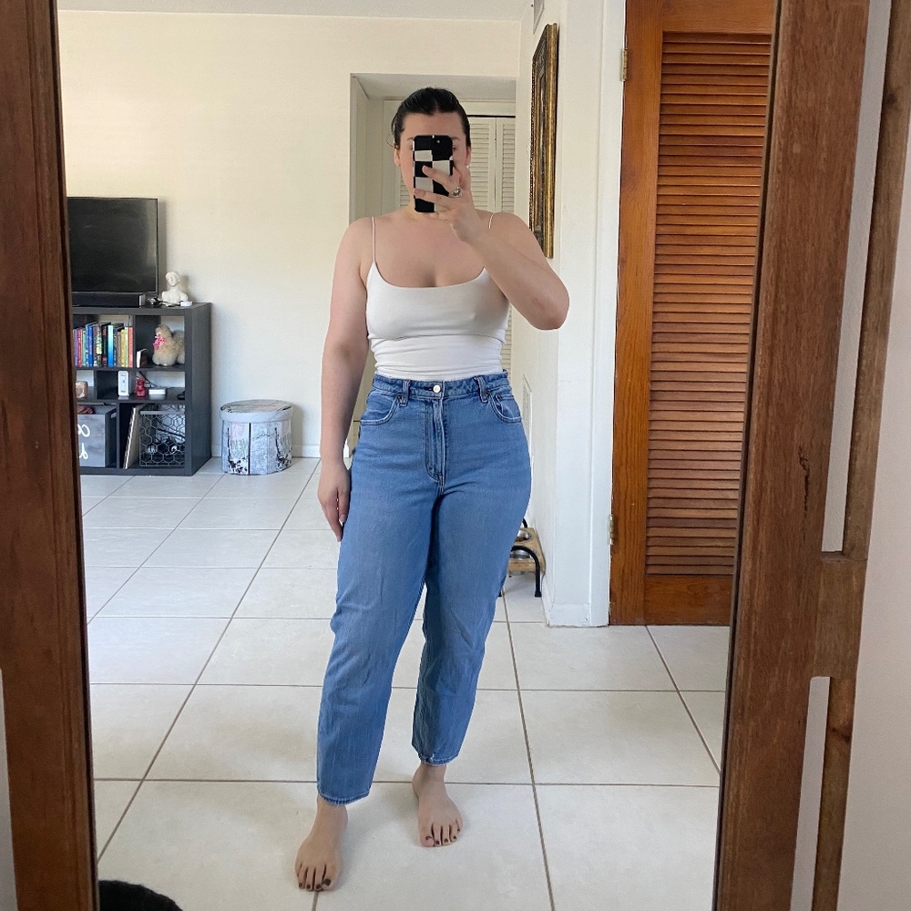 Abercrombie & Fitch Curve Love High Rise Mom Jeans Size: 10